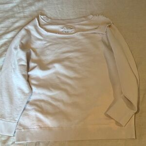 Nili Lotan Cream Distressed Sweatshirt size M